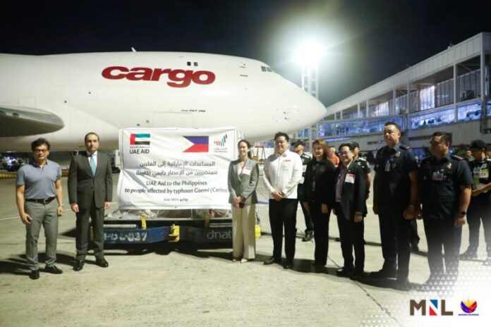 UAE humanitarian aid arrives in PH via FlyPro Cargo